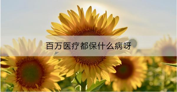 百万医疗都保什么病呀？怎么买合适？