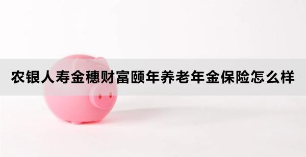 农银人寿金穗财富颐年养老年金保险怎么样？从这三个方面来看