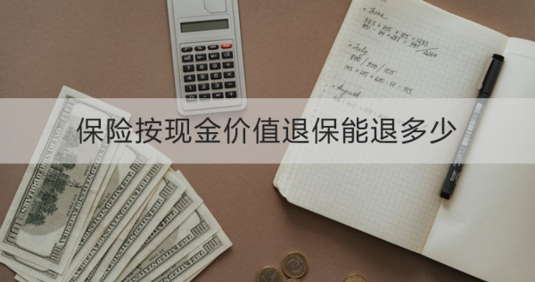 保险按现金价值退保能退多少？怎么操作？