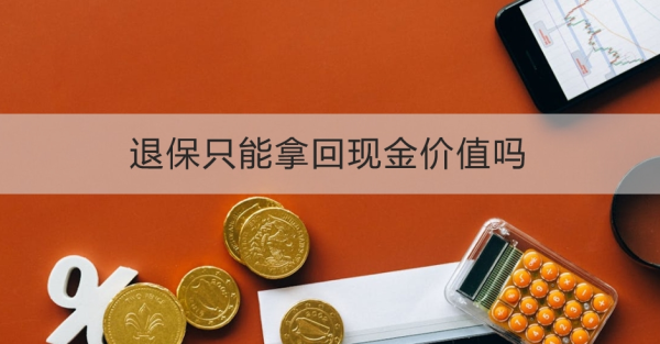 退保只能拿回现金价值吗？怎么退？